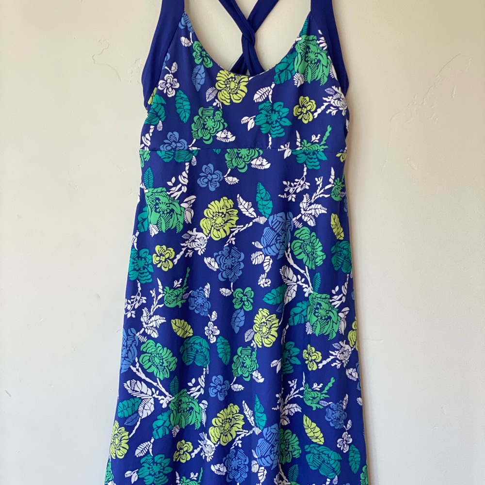 Patagonia Blue Floral A-Line Sundress